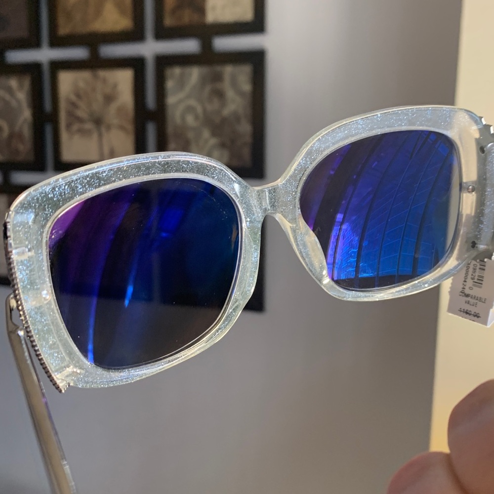 Authentic BOUCHERON 54 glitter oversized Square Swarovski crystals sunglasses - Picture 6 of 14